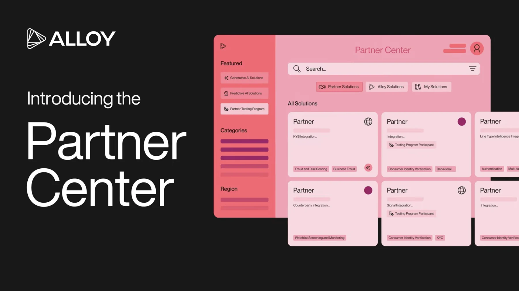 Official earlier Alloy Partner Center promotional interface visual
