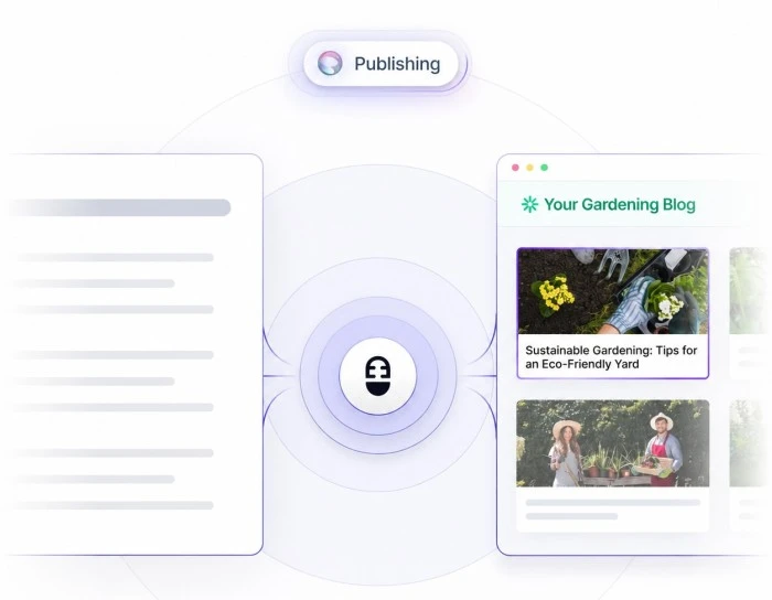 Arvow's official AutoBlog feature image showing automated content publishing